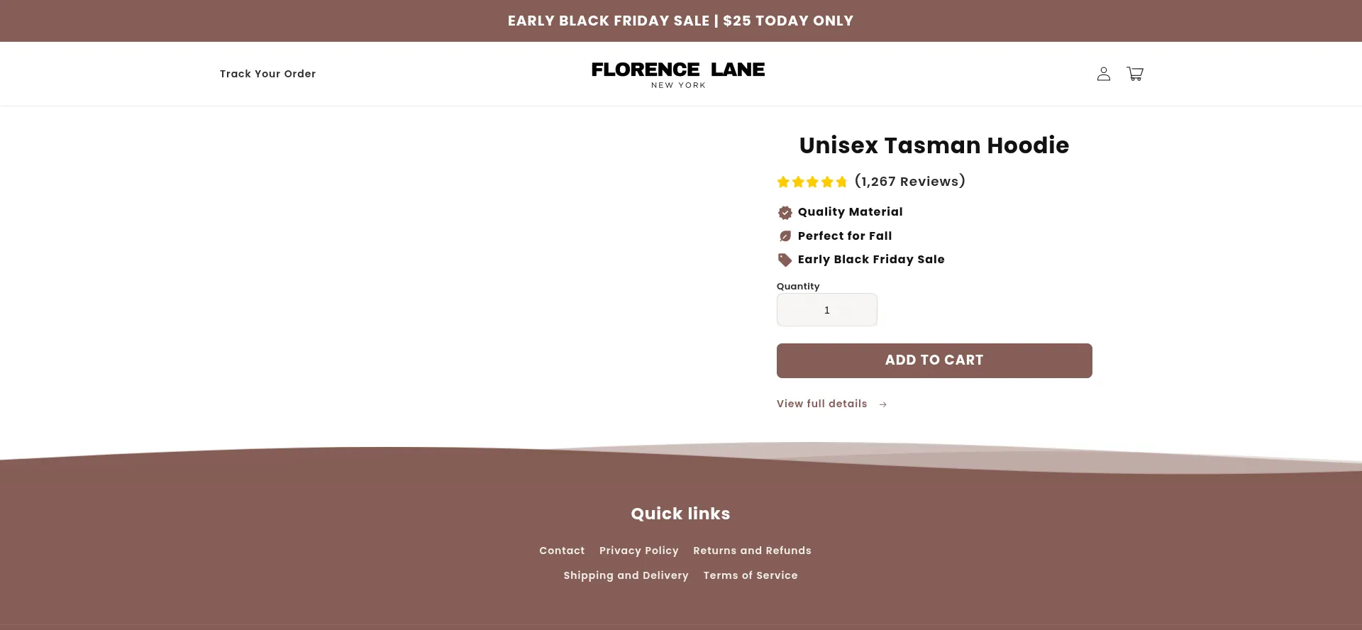 Website screenshot of Florencelane.co
