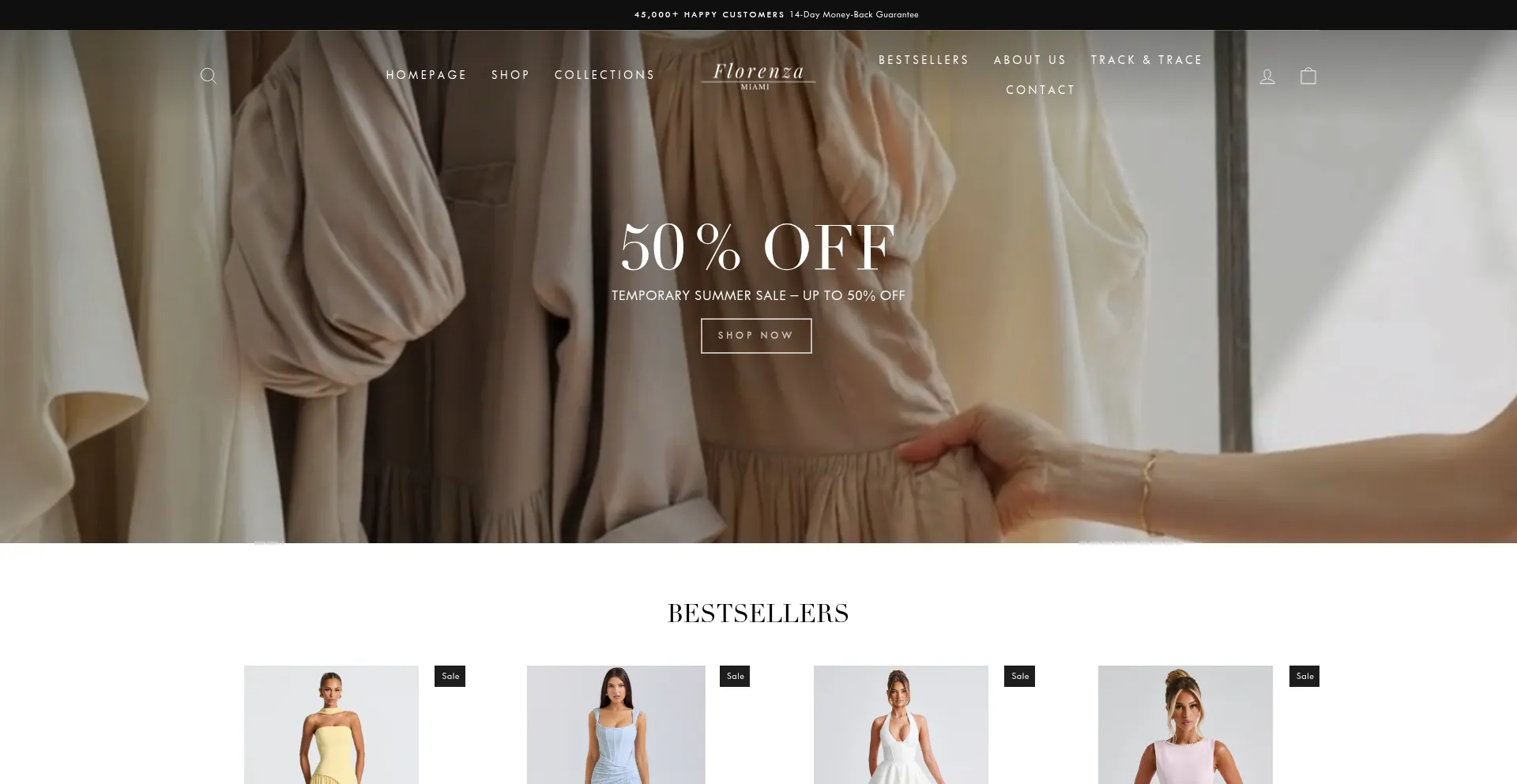 Website screenshot of Florenza-miami.com