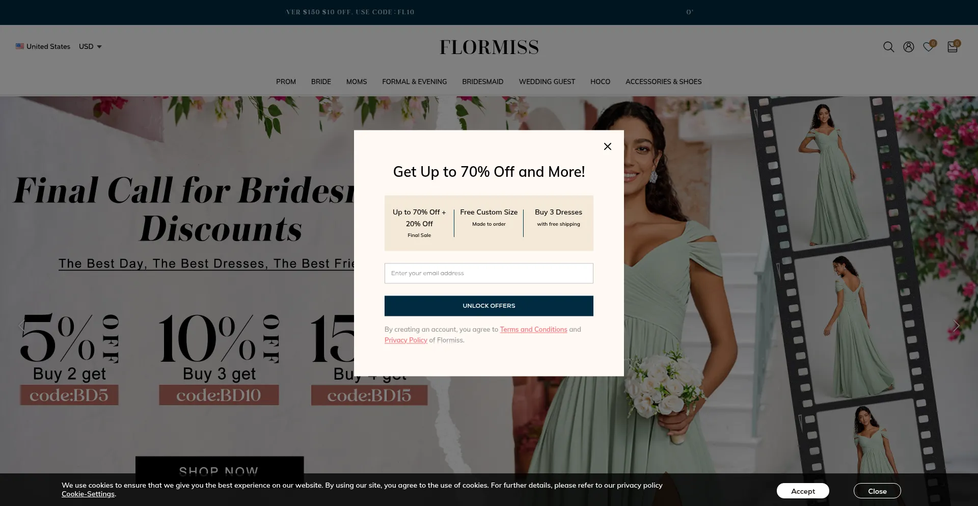 Website screenshot of Flormiss.com