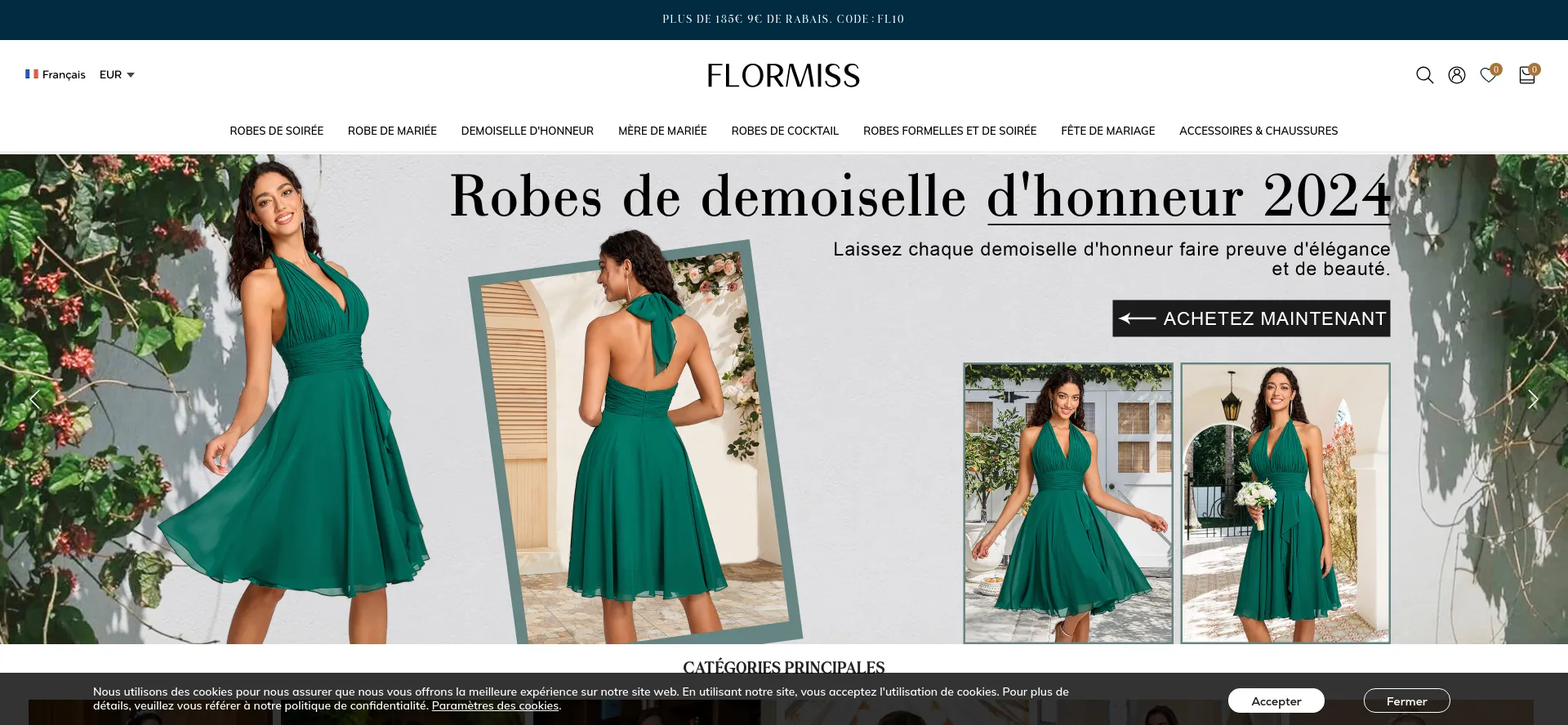 Website screenshot of Flormiss.fr