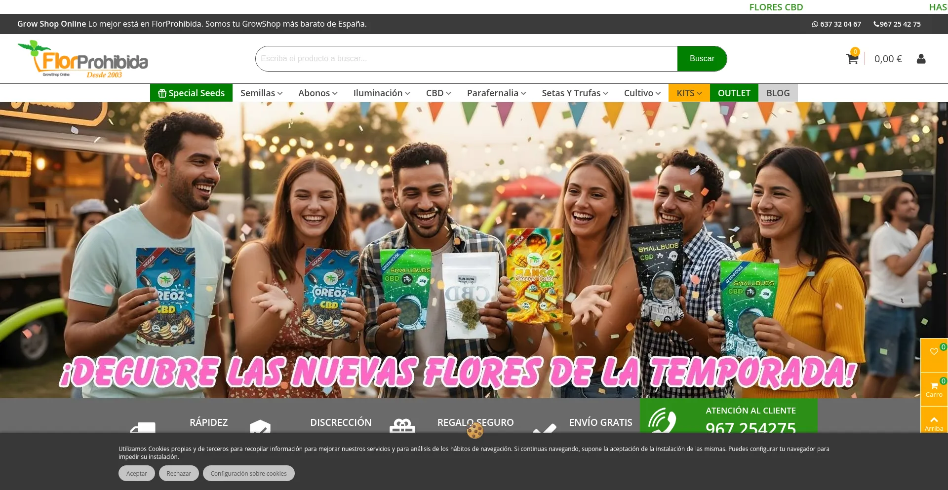 Website screenshot of Florprohibida.com