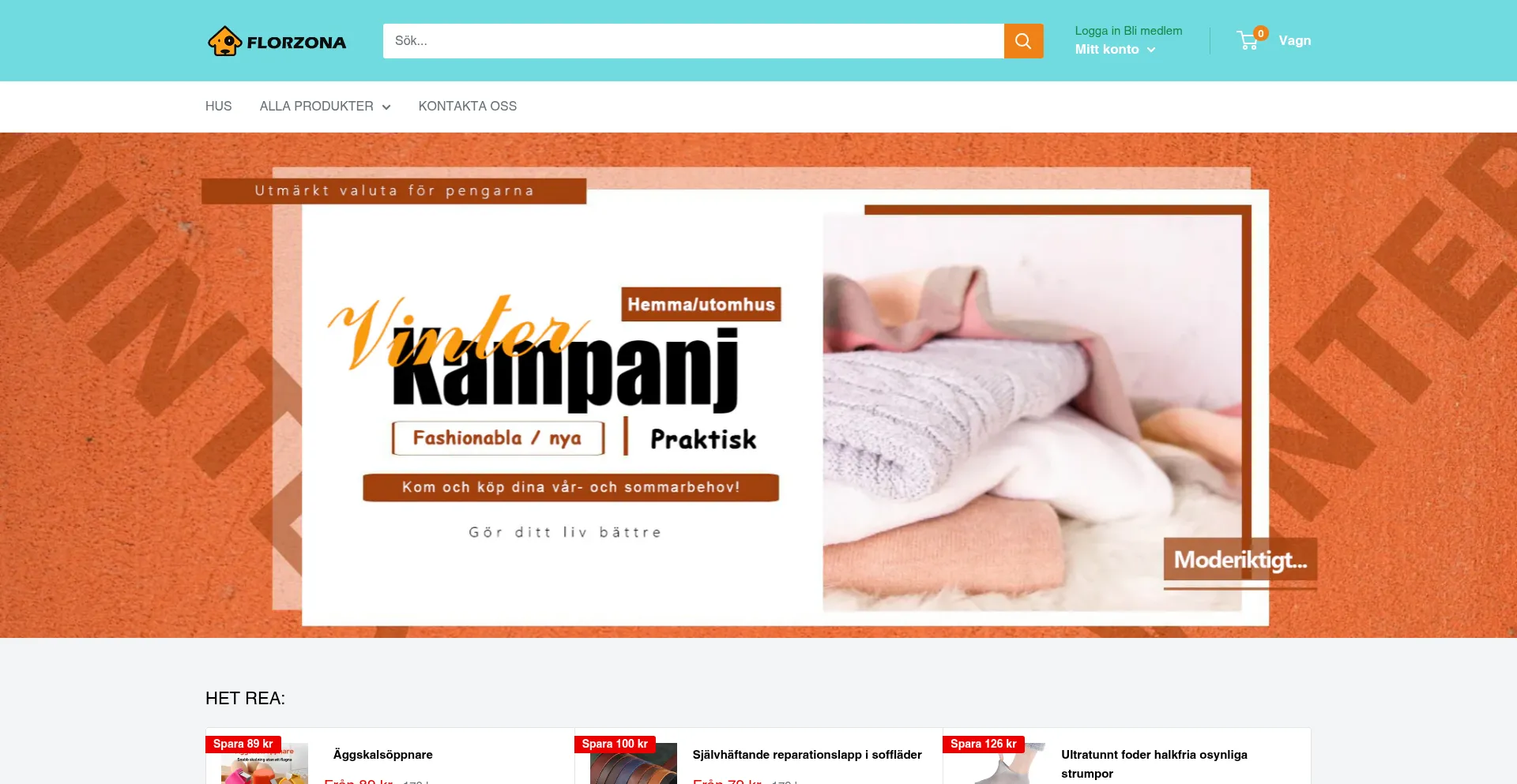 Website screenshot of Florzona.com