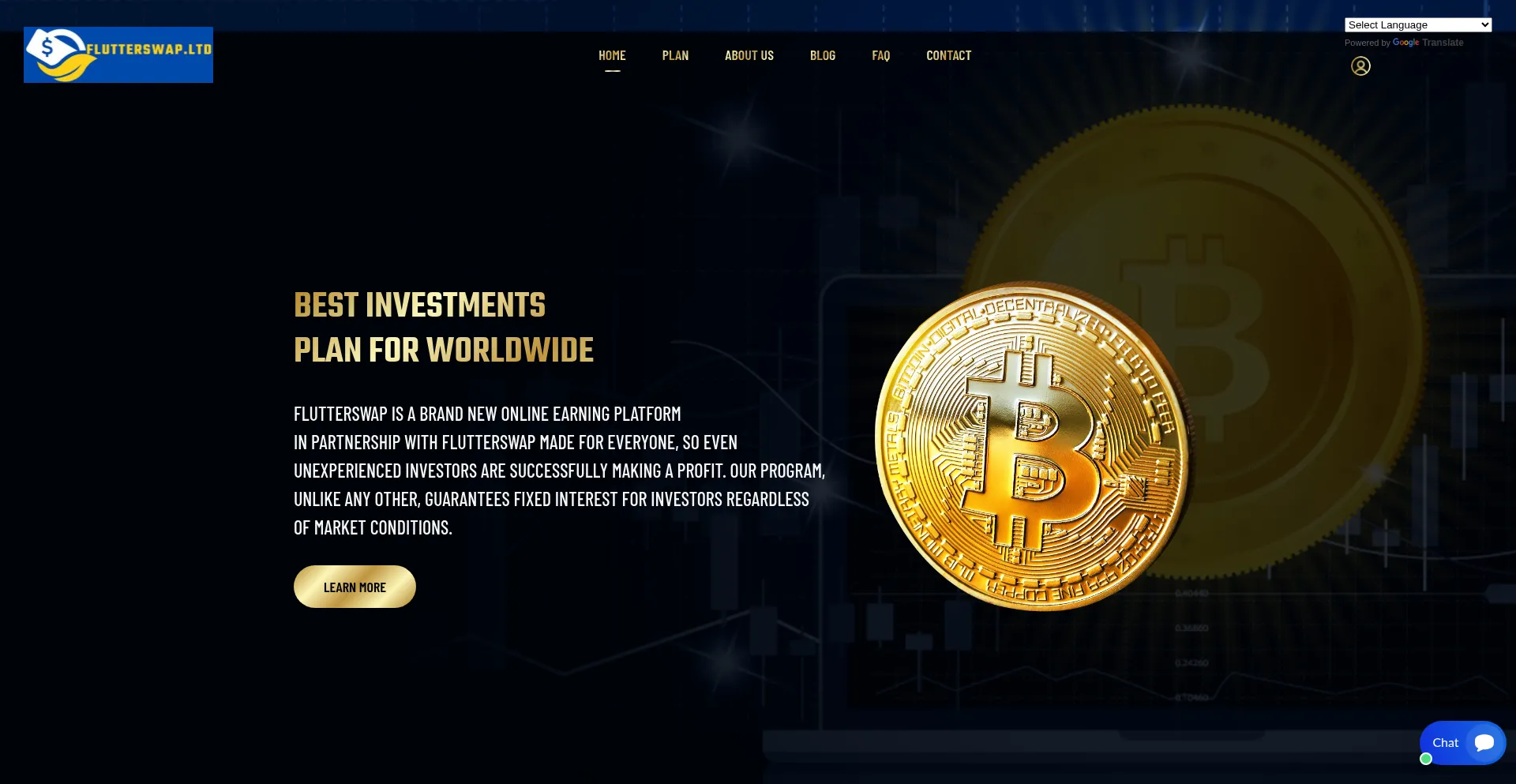 Website screenshot of Flutterswapnow.ltd