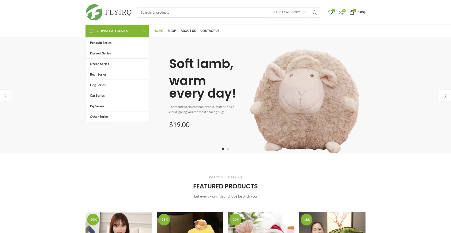 Website screenshot of Flyirq.com