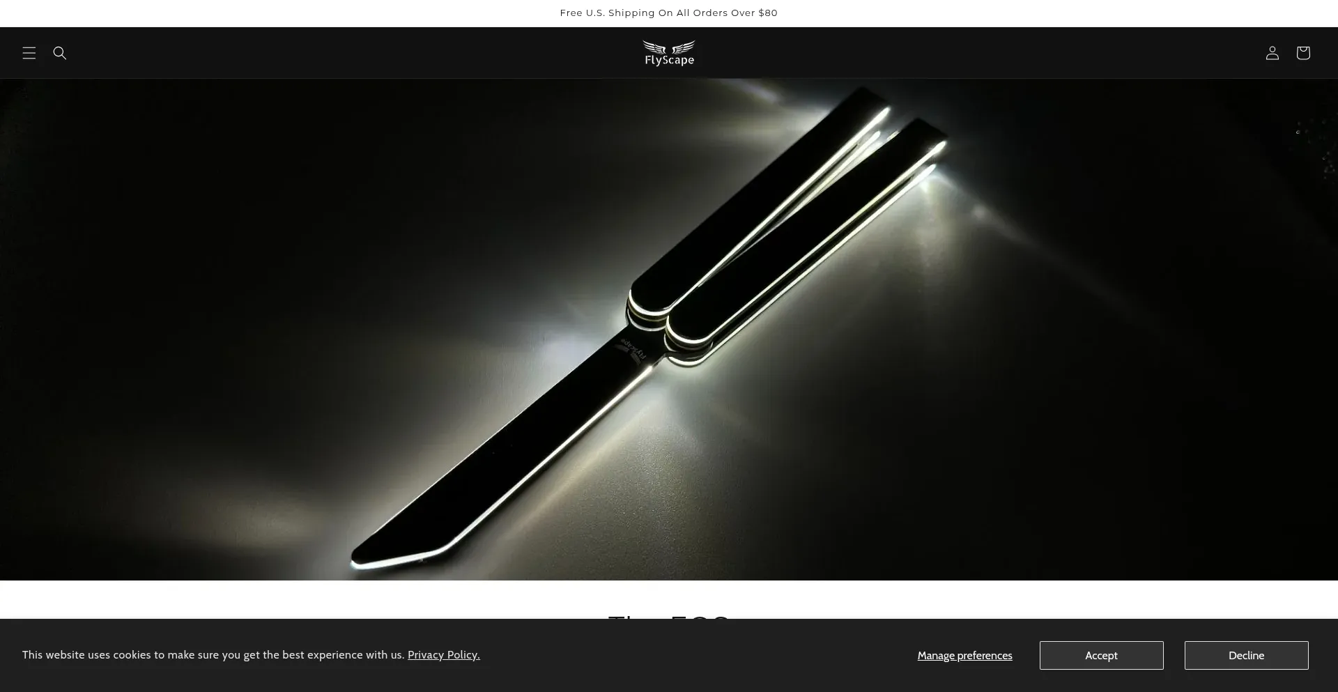 Website screenshot of Flyscape.co
