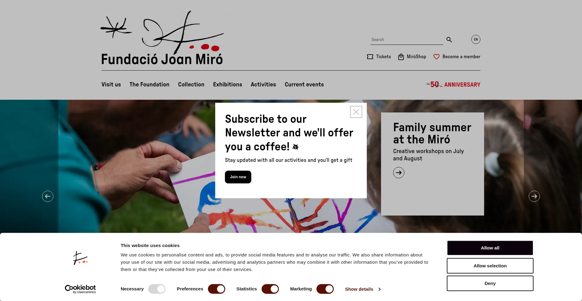 Website screenshot of Fmirobcn.org