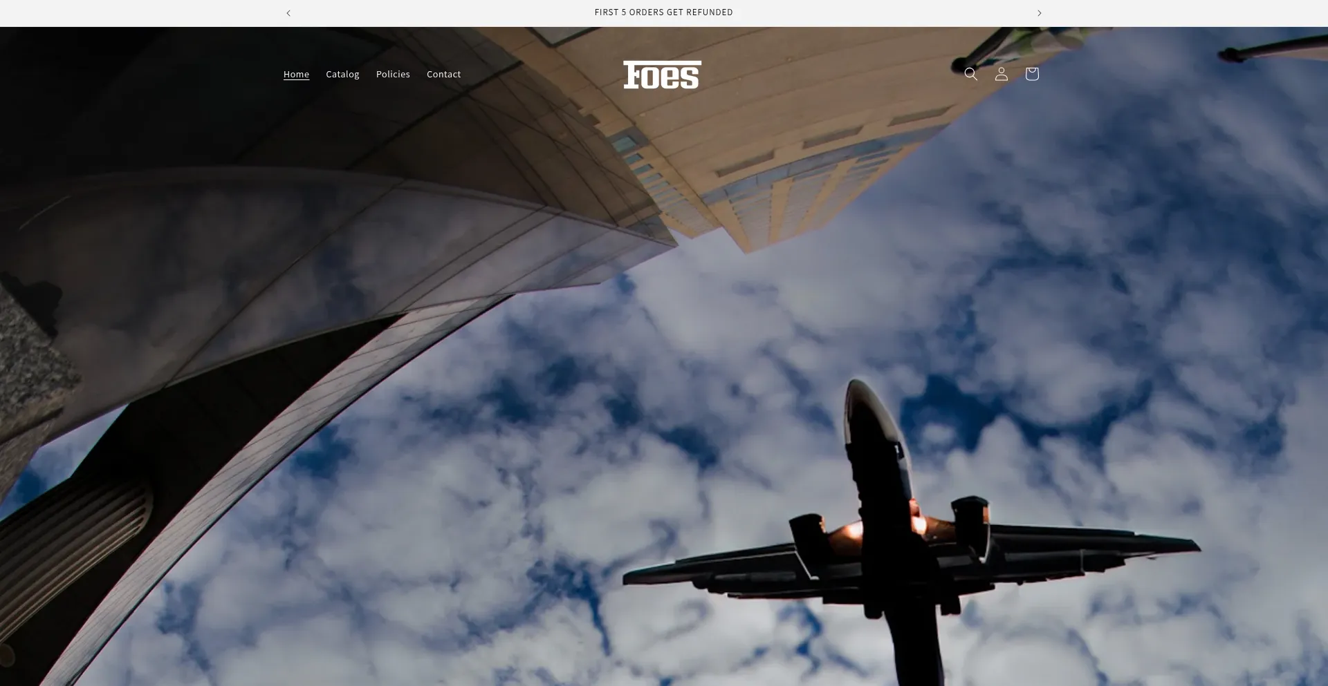 Website screenshot of Foes.cc