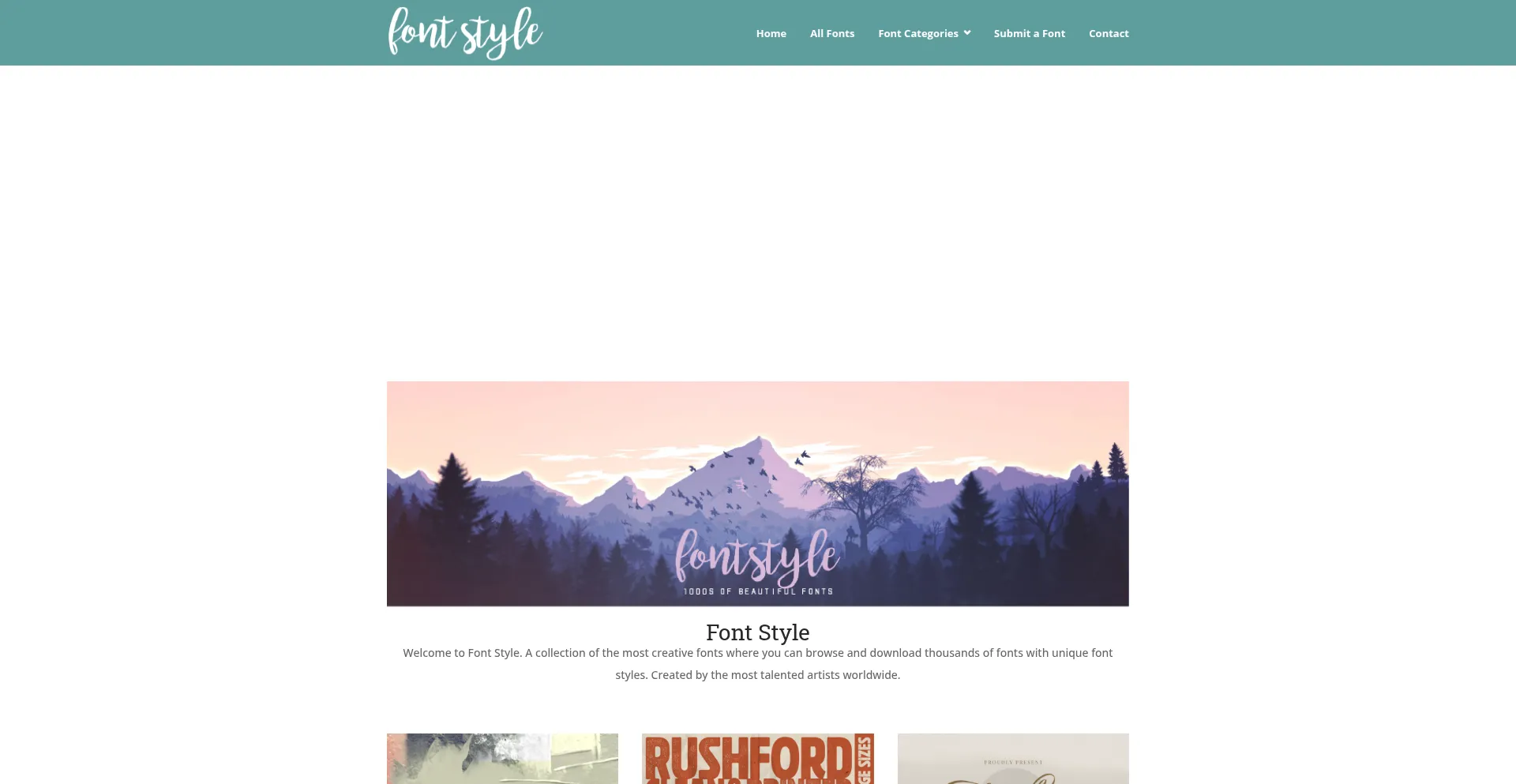 Website screenshot of Fontstyle.org