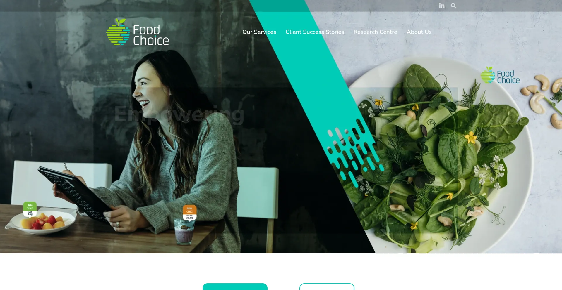 Website screenshot of Foodchoiceatwork.com
