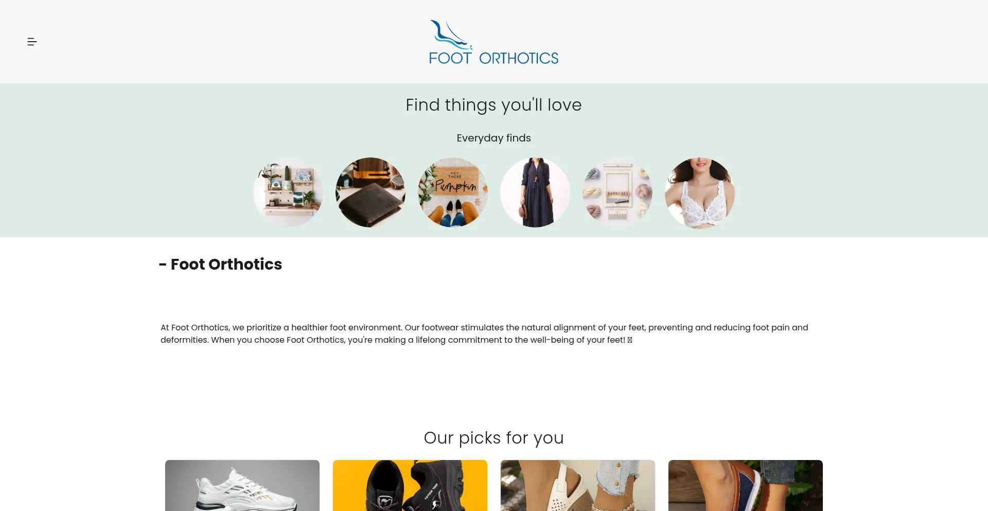 Website screenshot of Foot-orthotic.com