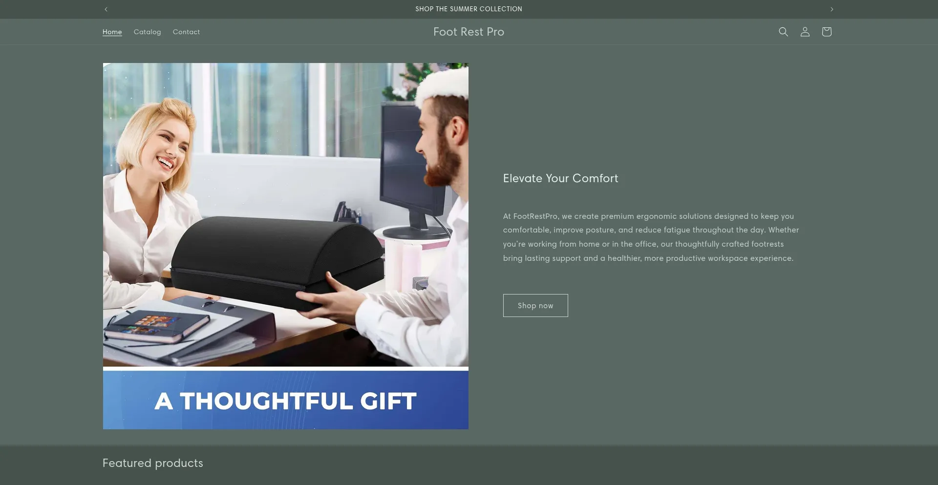 Website screenshot of Footrestpro.com