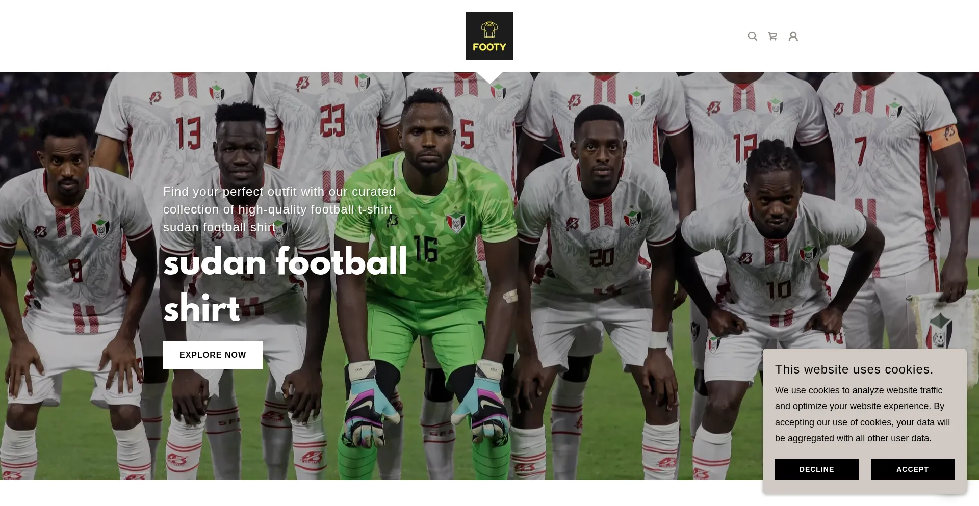 Website screenshot of Footykidhub.com