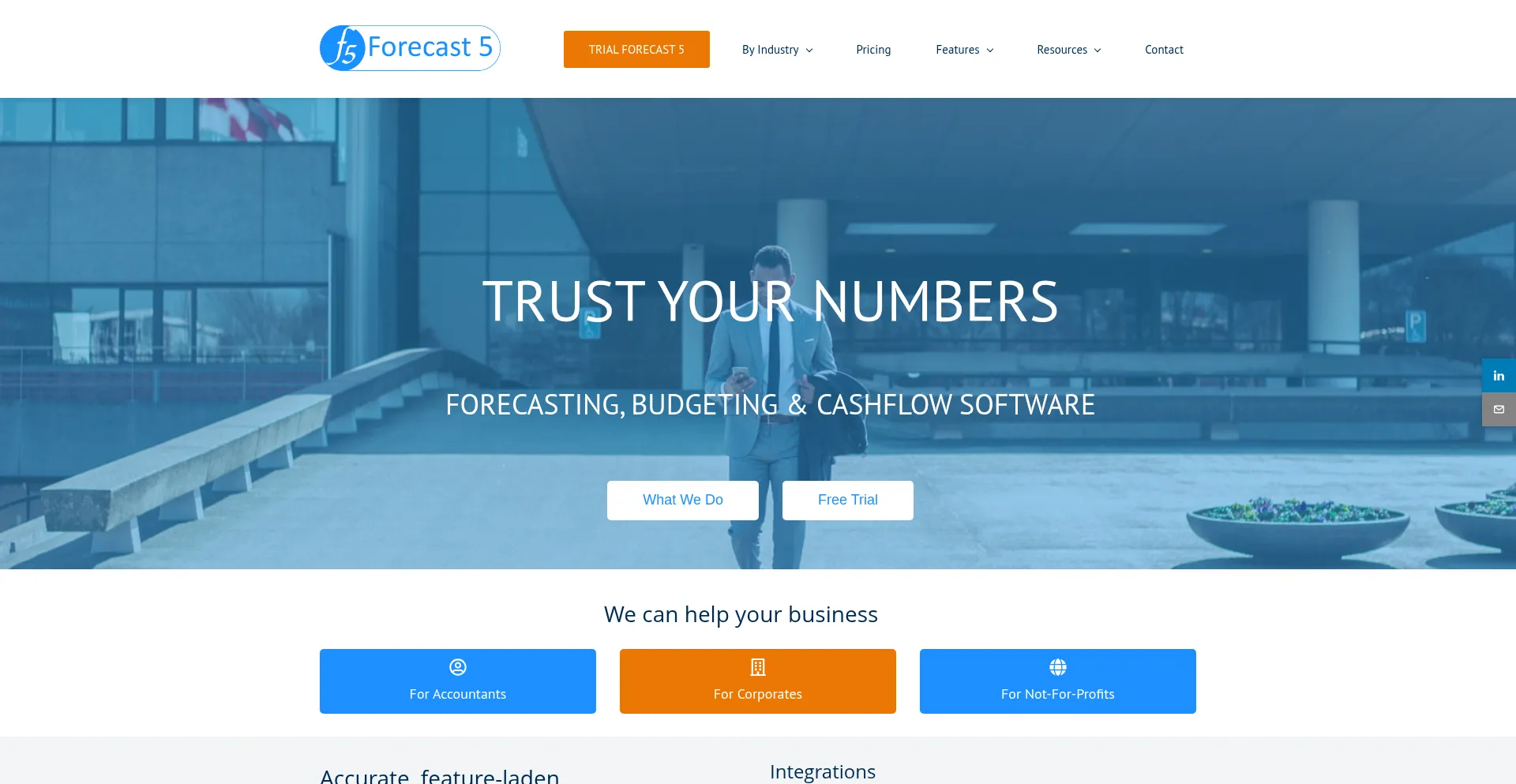Website screenshot of Forecast5.com