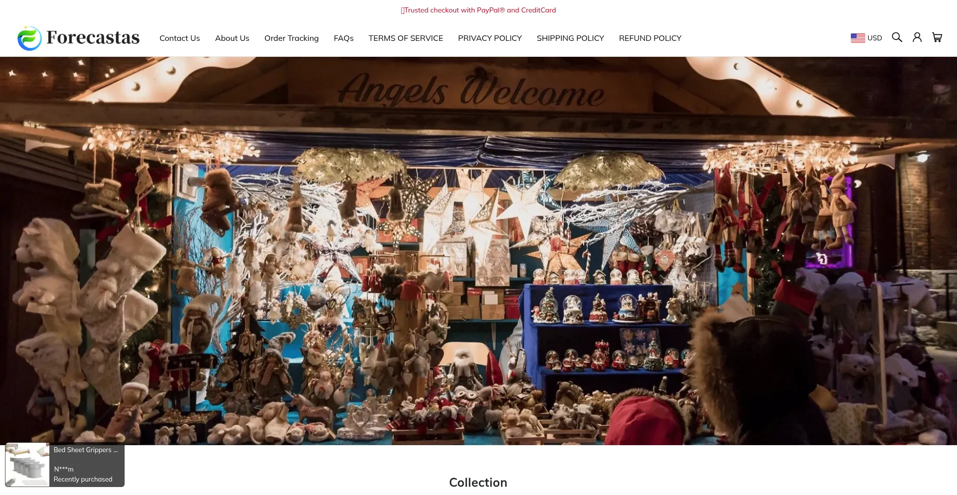 Website screenshot of Forecastas.com