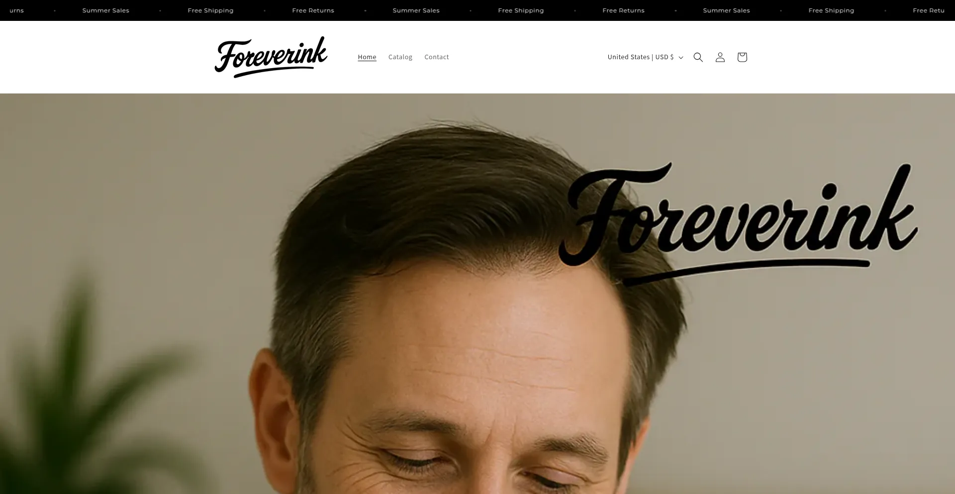 Website screenshot of Foreverink.net