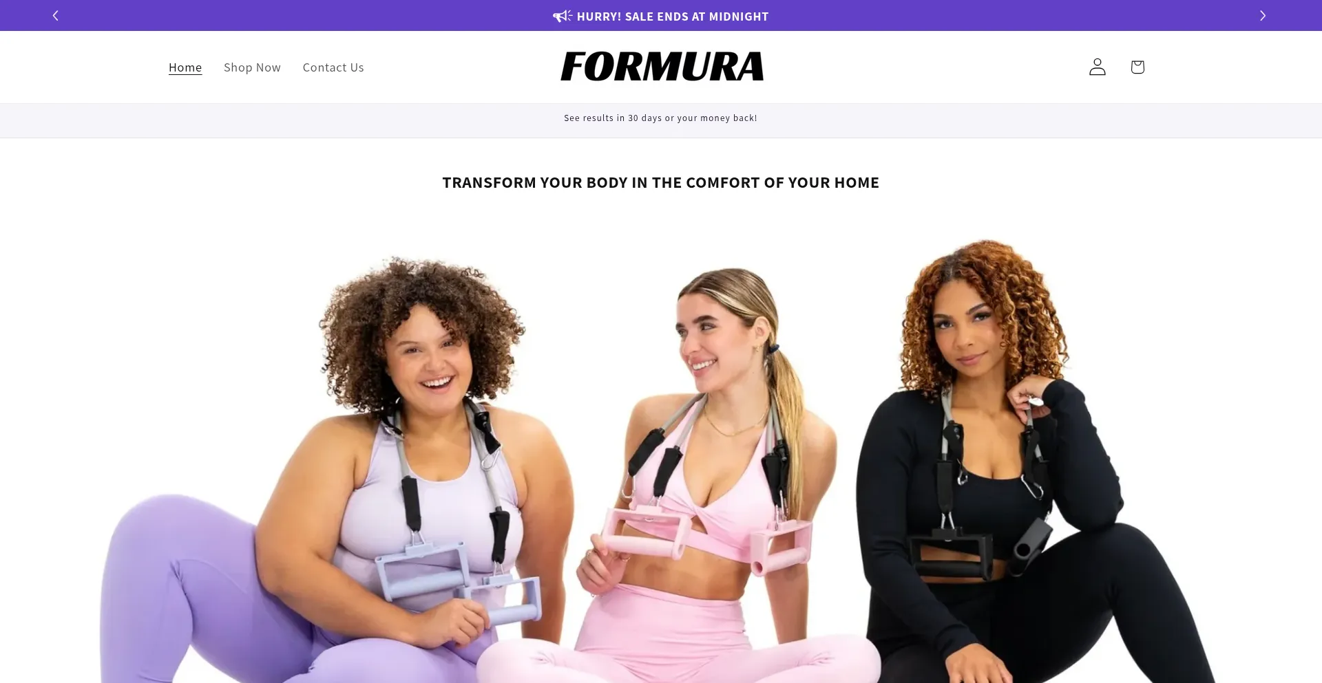 Website screenshot of Formurashop.com