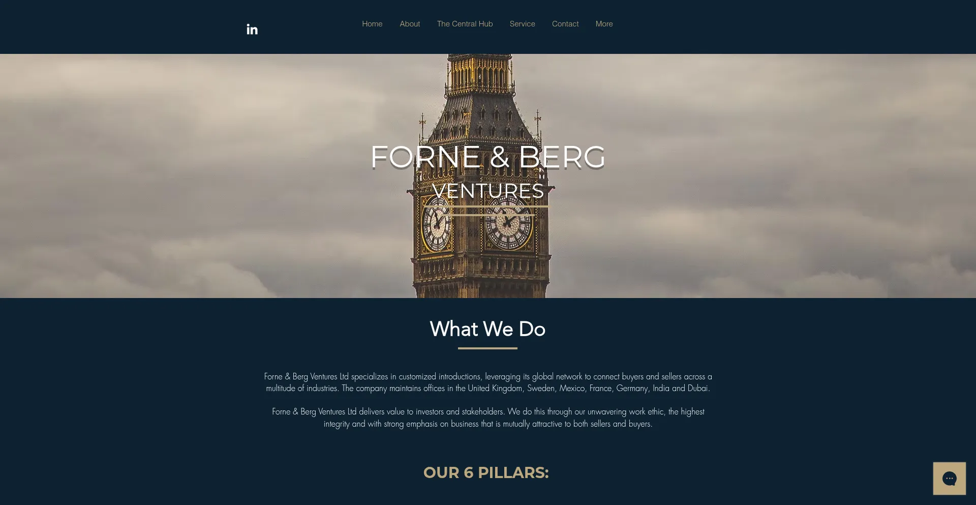 Website screenshot of Forneandberg.com