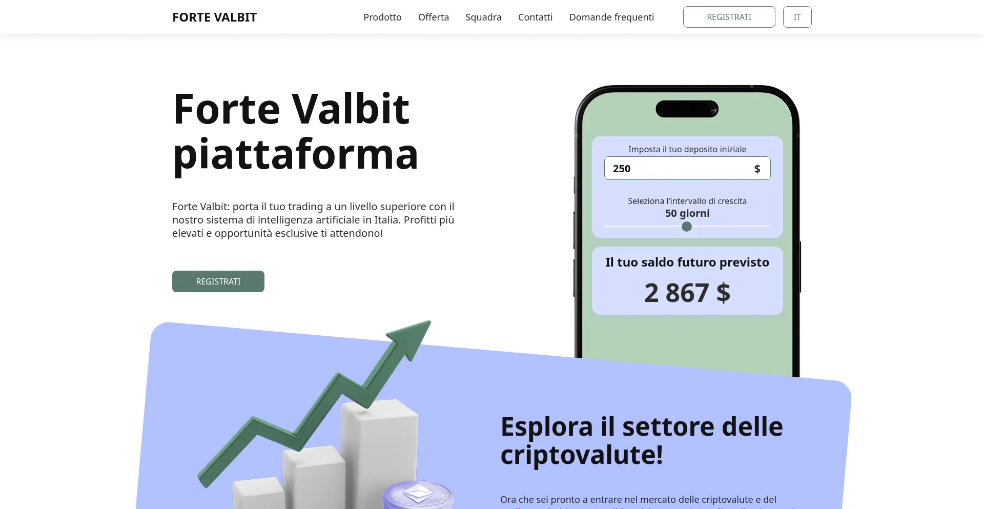 Website screenshot of Forte-valbit.com