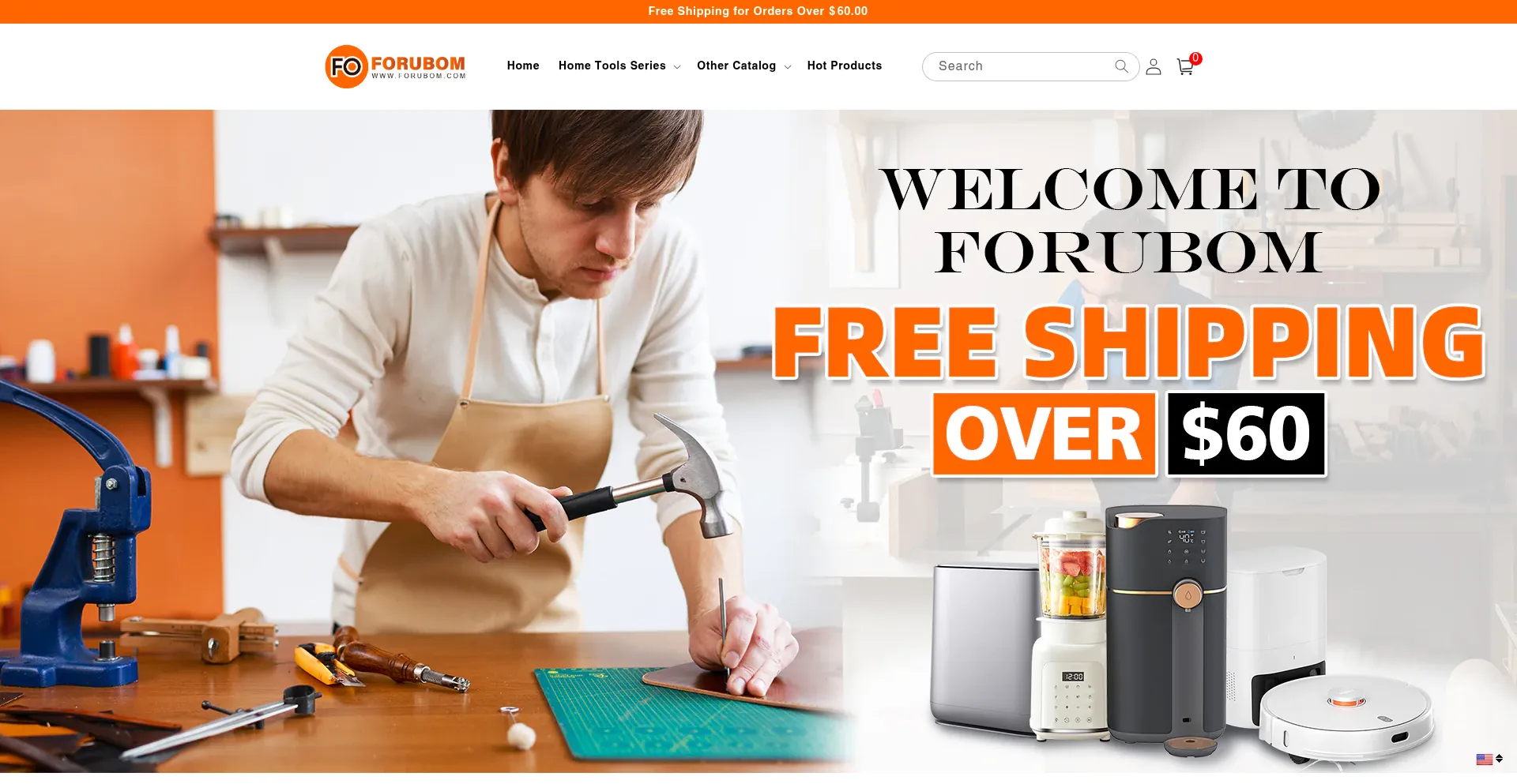 Website screenshot of Forubom.com