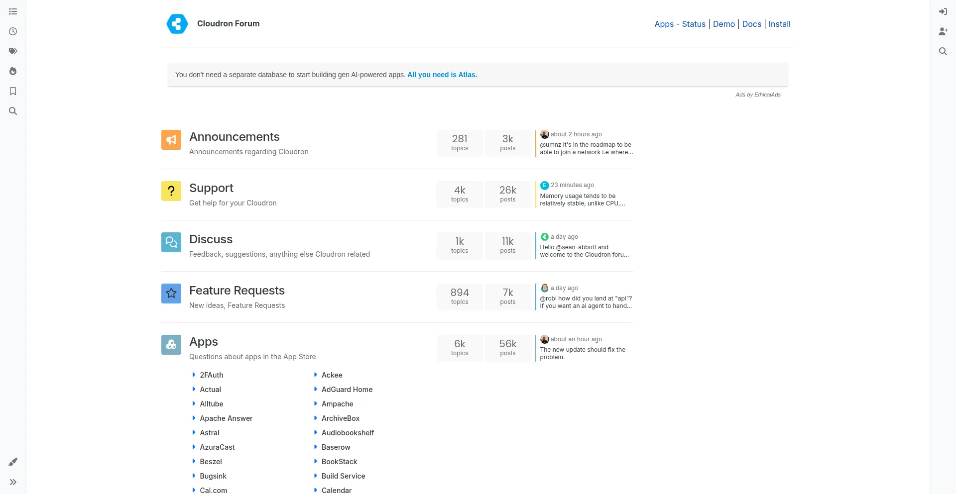 Forum.cloudron.io