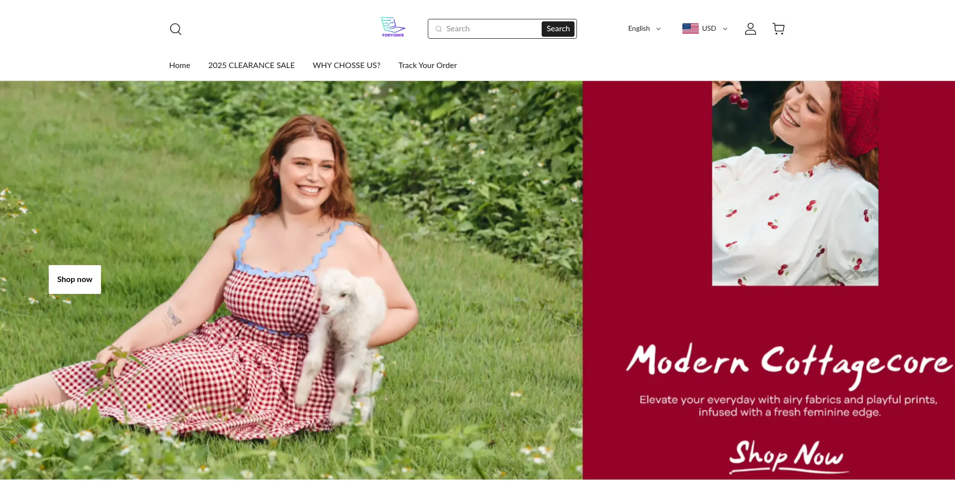 Website screenshot of Foryoner.com