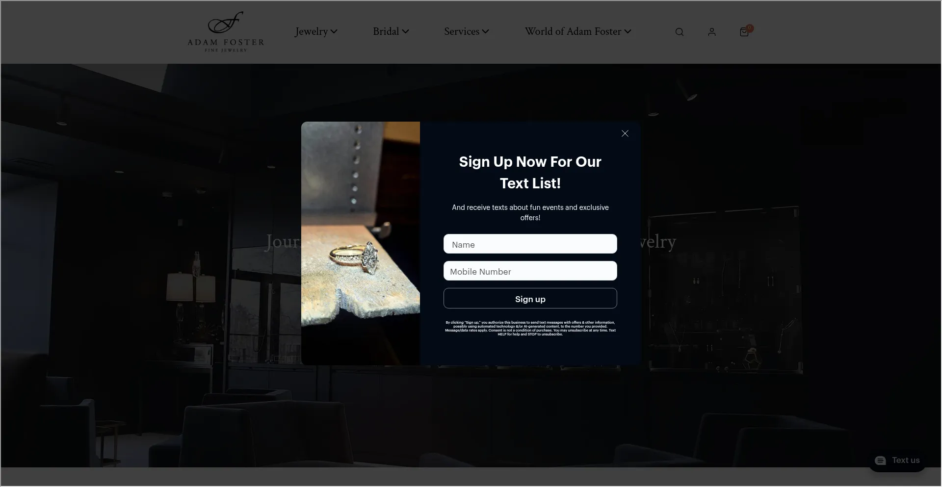 Website screenshot of Fosterjewelry.com
