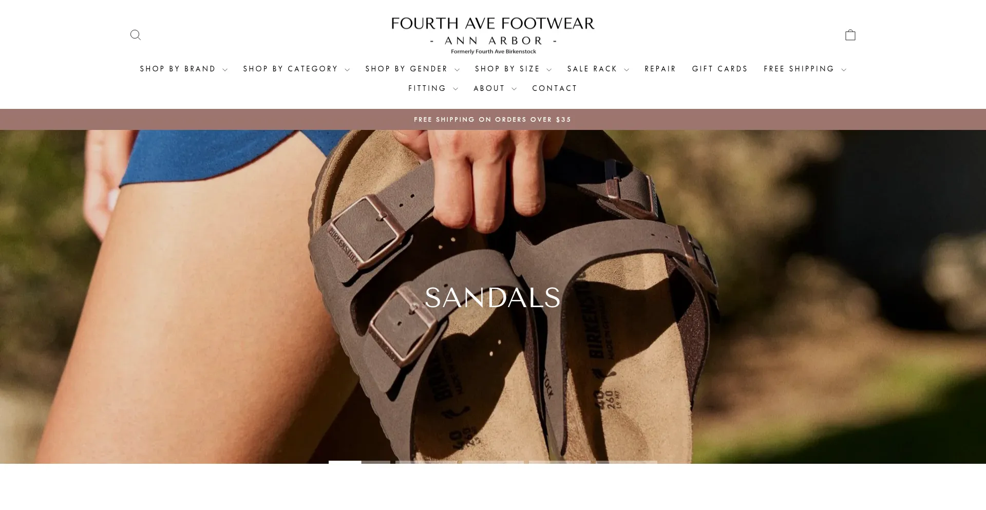 Website screenshot of Fourthavefootwear.com