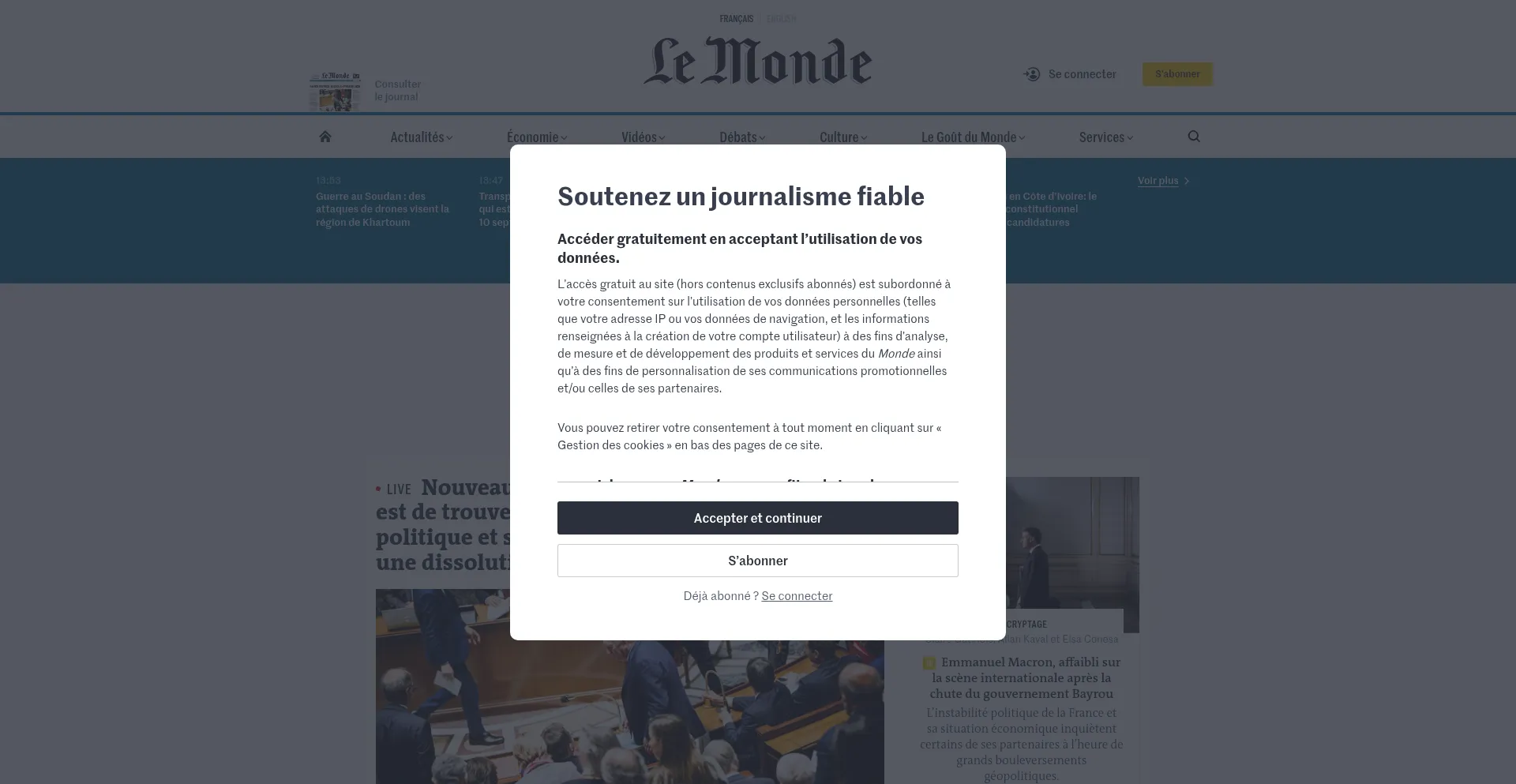 Website screenshot of Fr-suivi-choix.com