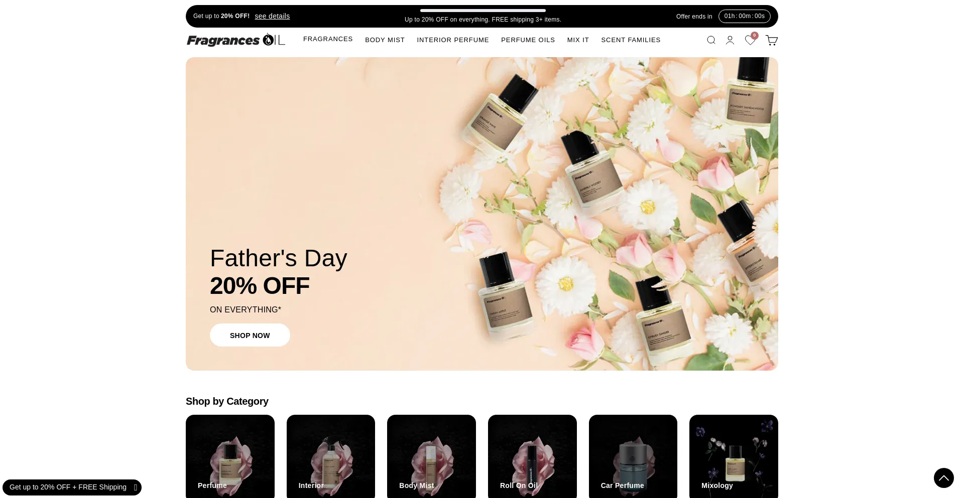 Website screenshot of Fragrancesoil.com