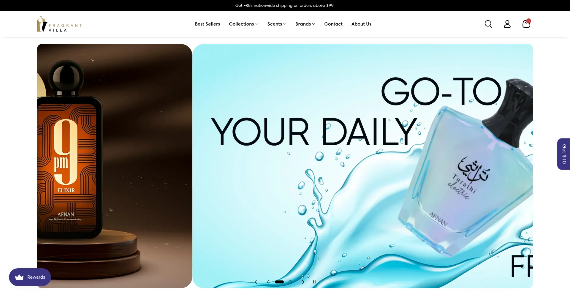 Website screenshot of Fragrantvilla.com
