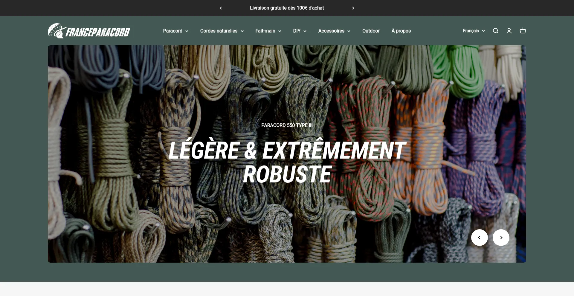 Website screenshot of Franceparacord.com