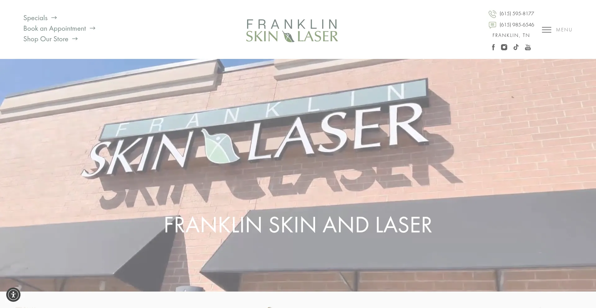 Website screenshot of Franklinlaser.com
