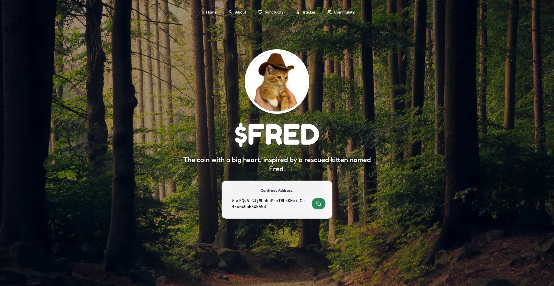 Website screenshot of Fredthekitty.com