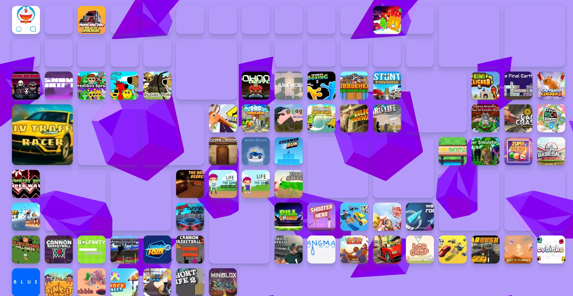 Website screenshot of Freeh5games.org