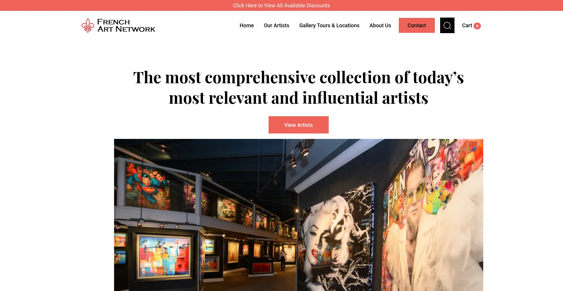 Website screenshot of Frenchart.net