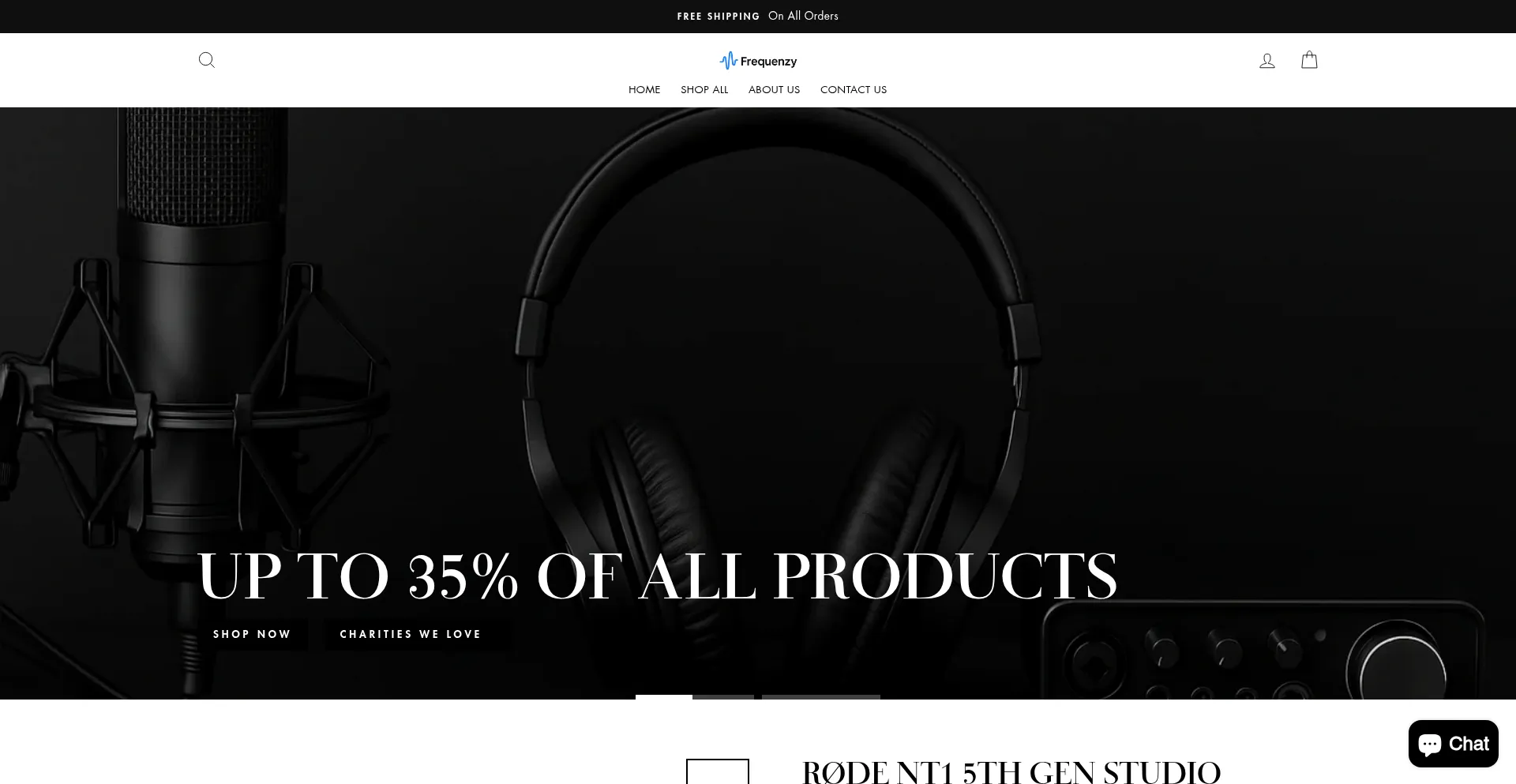 Website screenshot of Frequenzyuk.shop