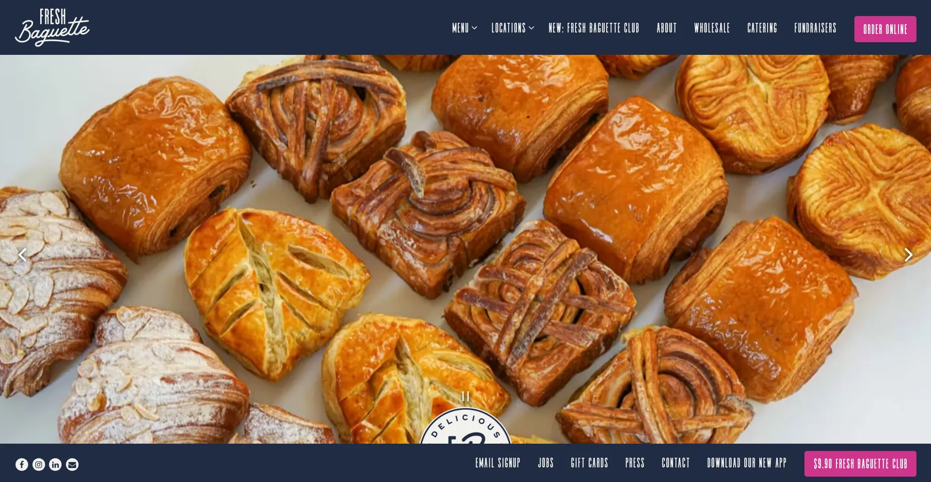 Website screenshot of Freshbaguette.net