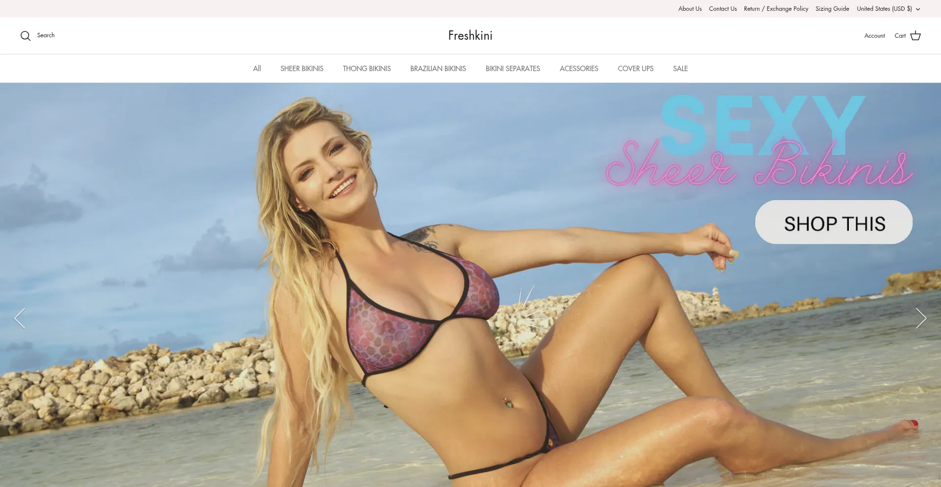 Website screenshot of Freshkini.com