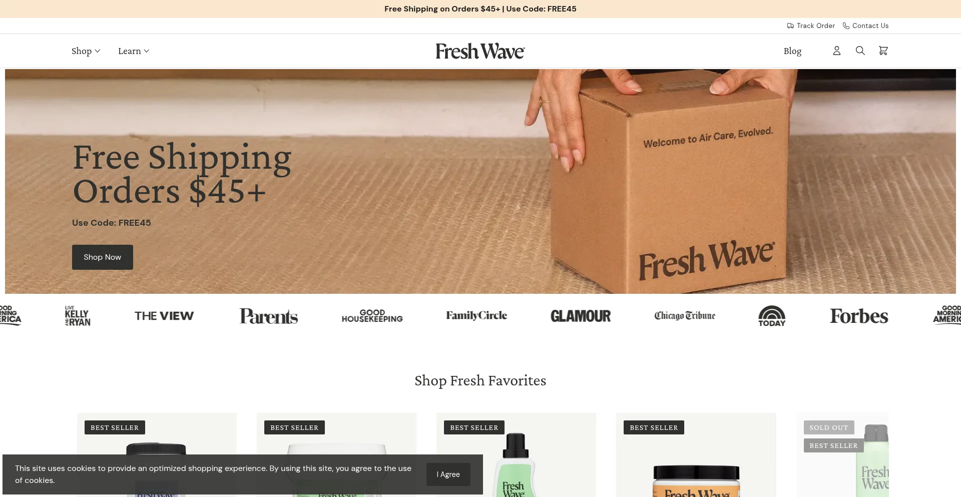 Website screenshot of Freshwaveworks.com