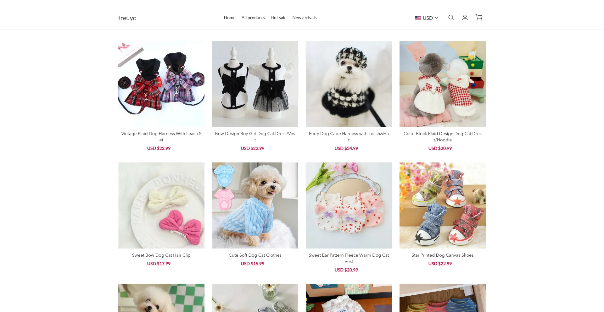 Website screenshot of Freuyc.com