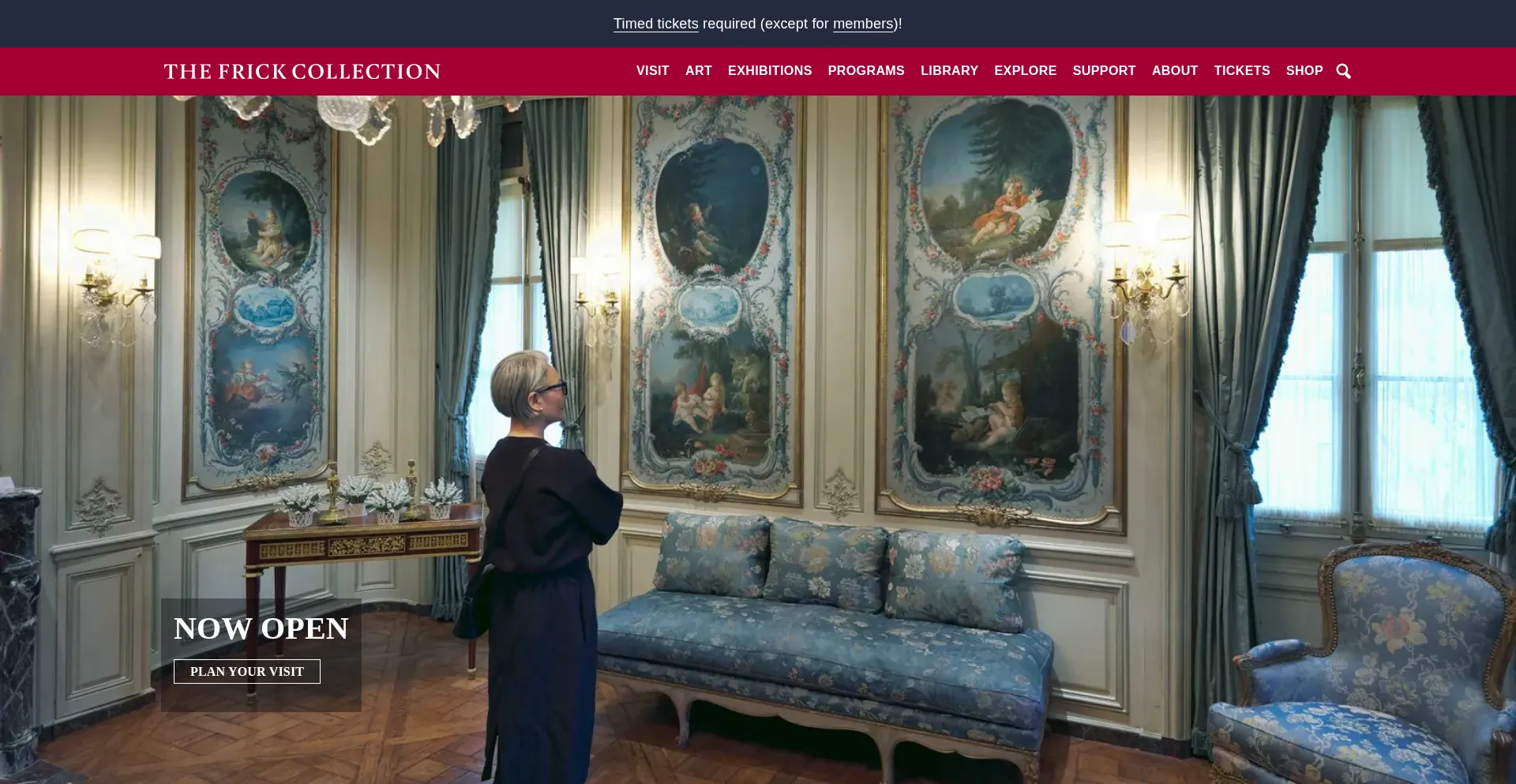 Website screenshot of Frick.org