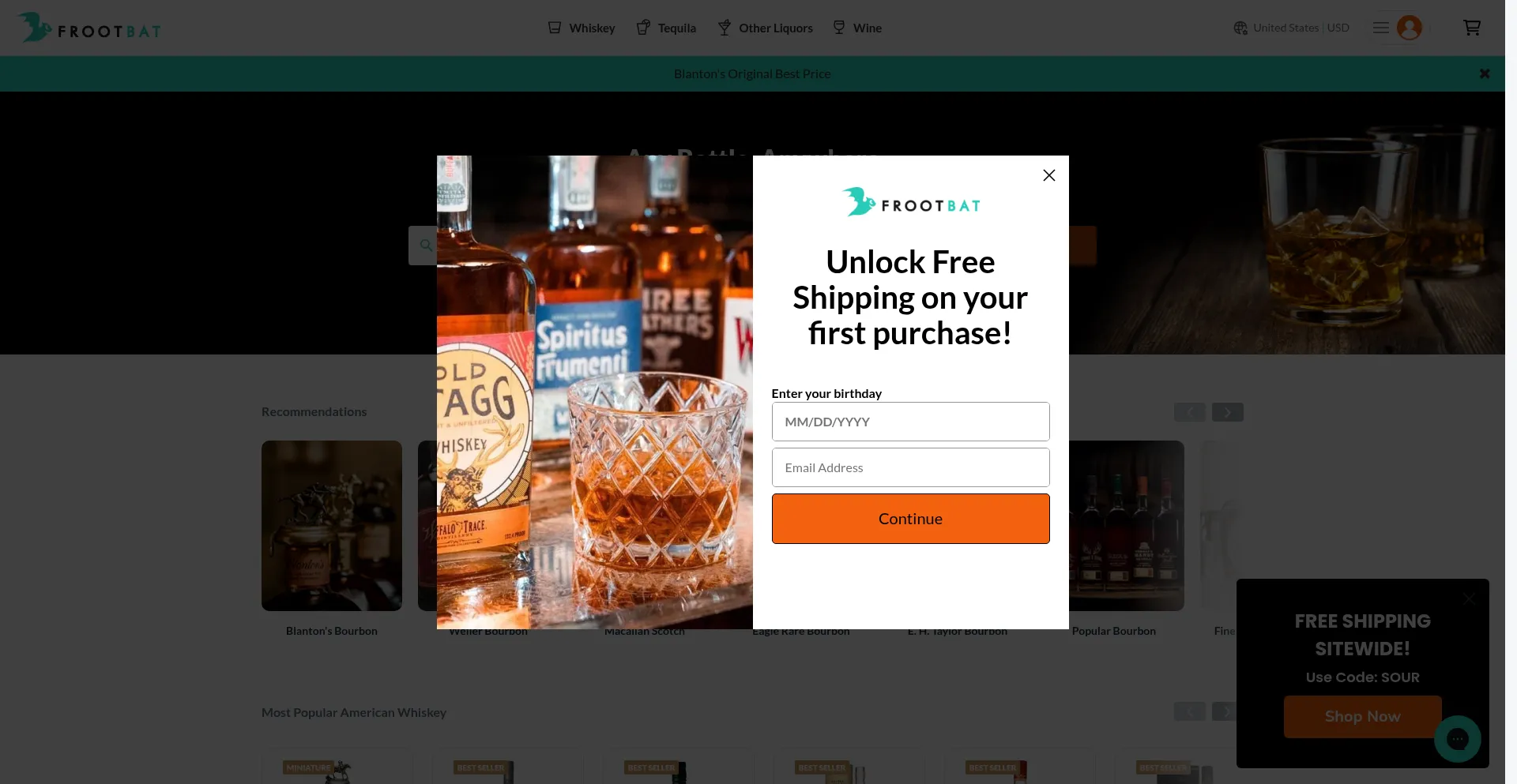 Website screenshot of Frootbat.com