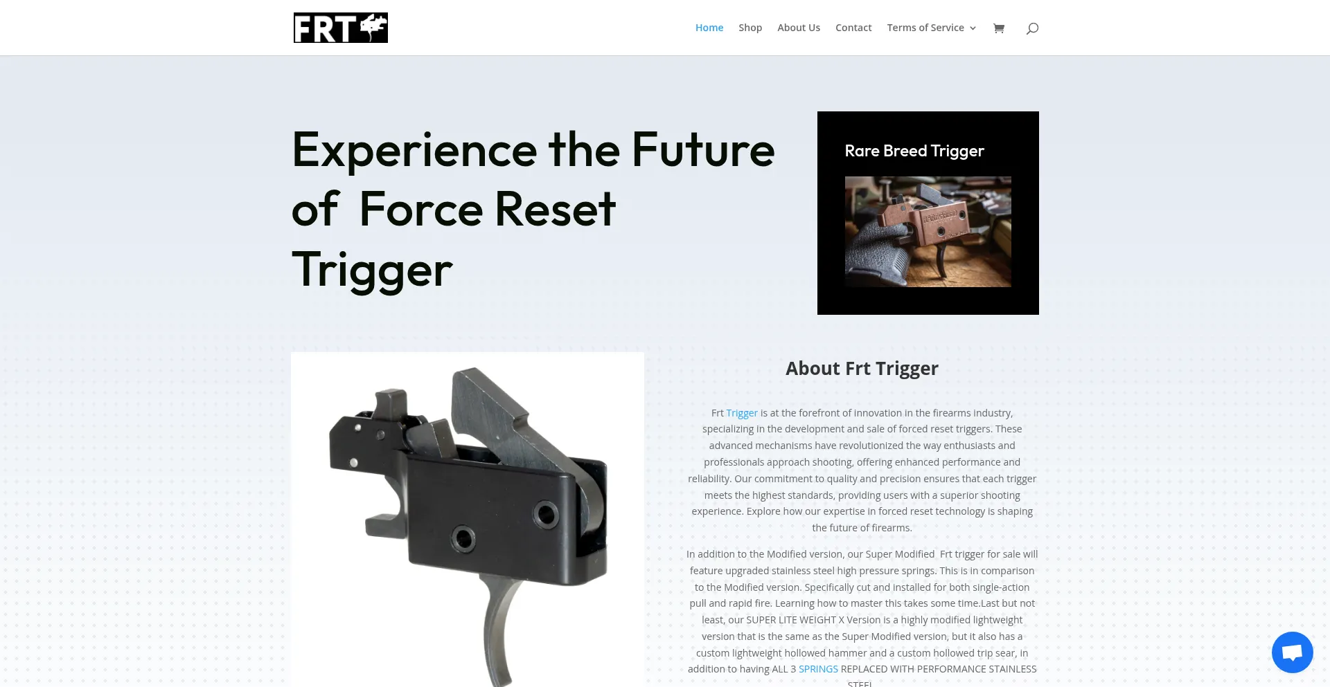 Website screenshot of Frttrigger.net