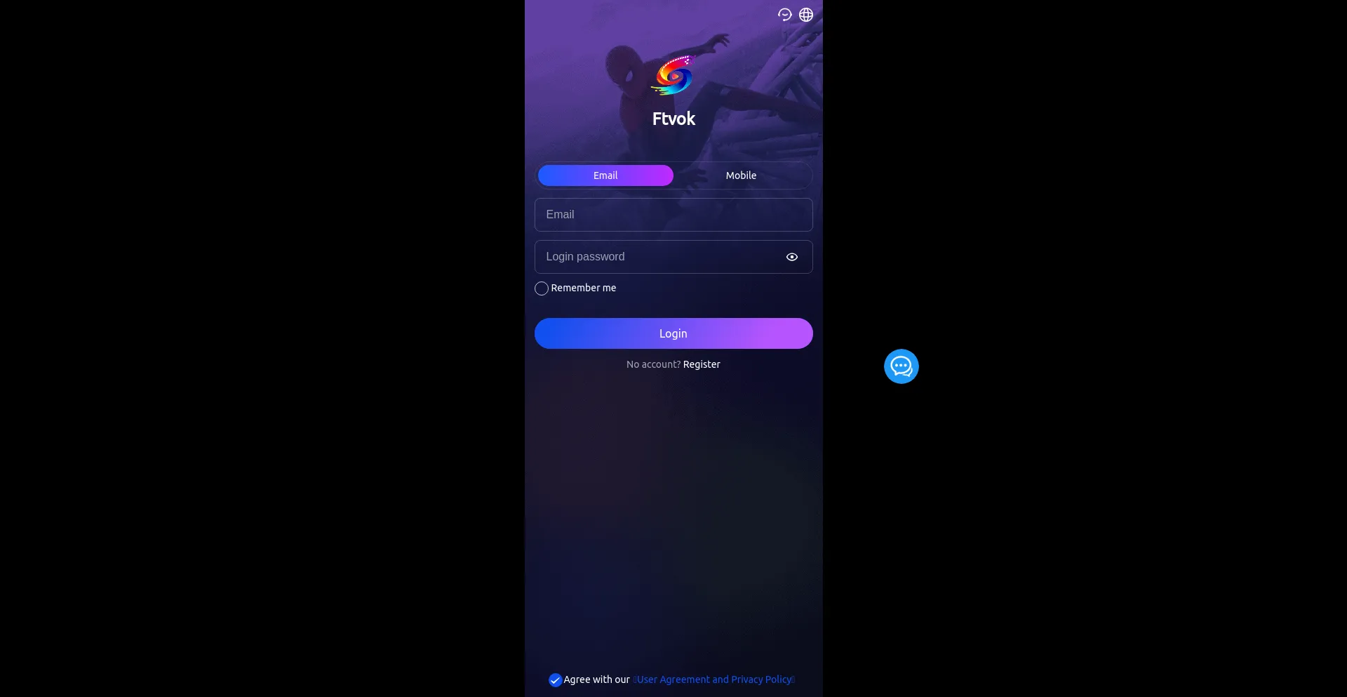 Website screenshot of Ftvok.online
