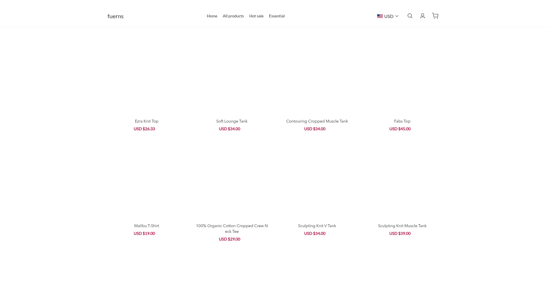 Website screenshot of Fuerns.com