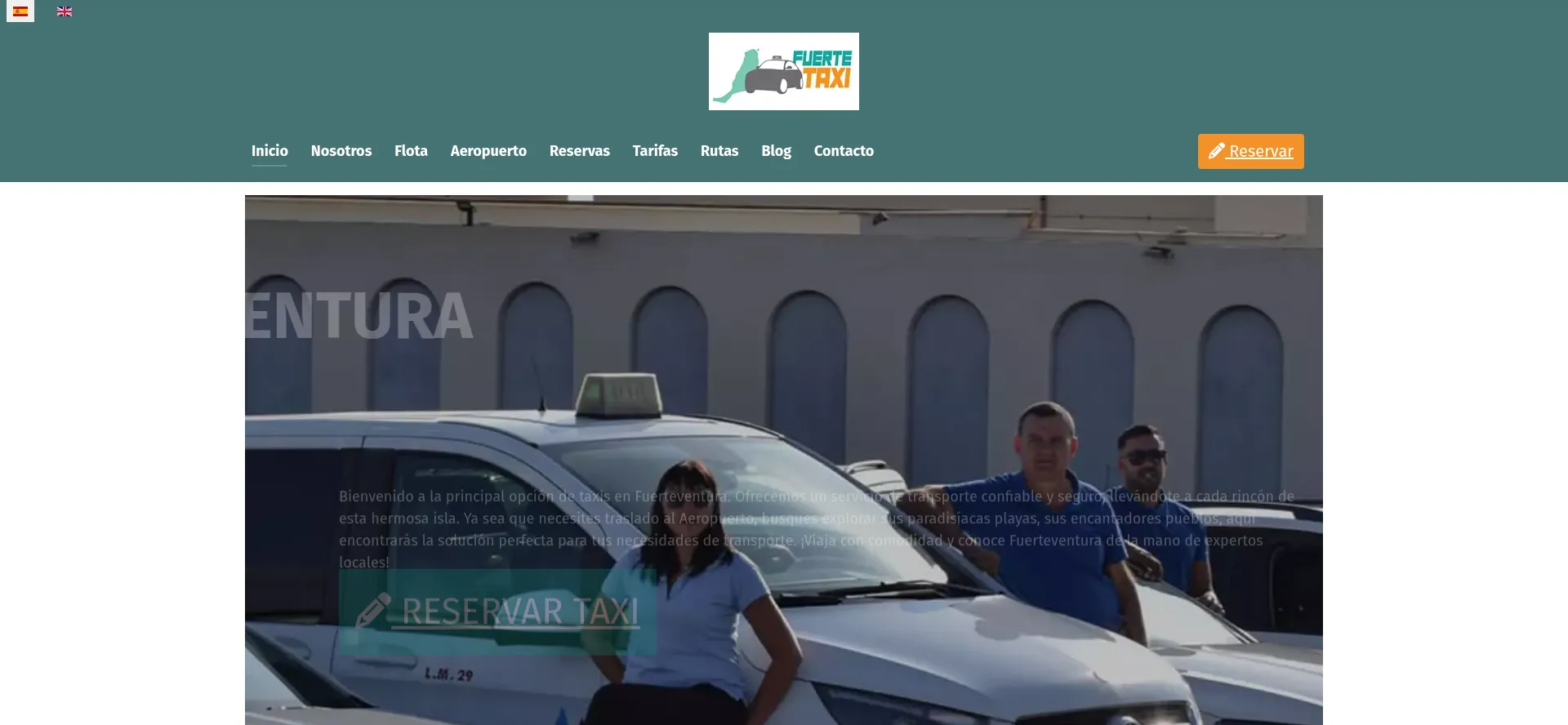 Website screenshot of Fuertetaxi.com