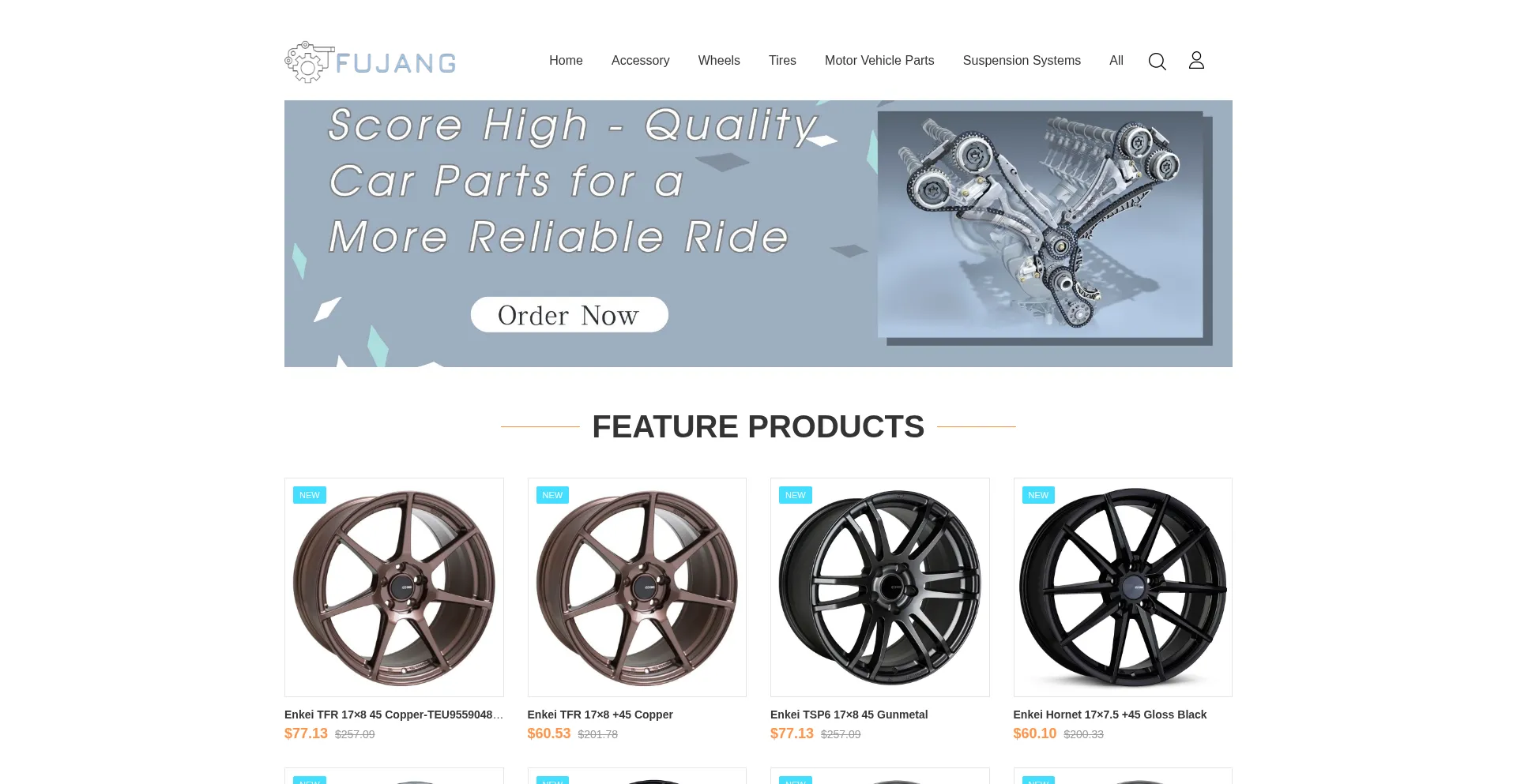 Website screenshot of Fujang.com