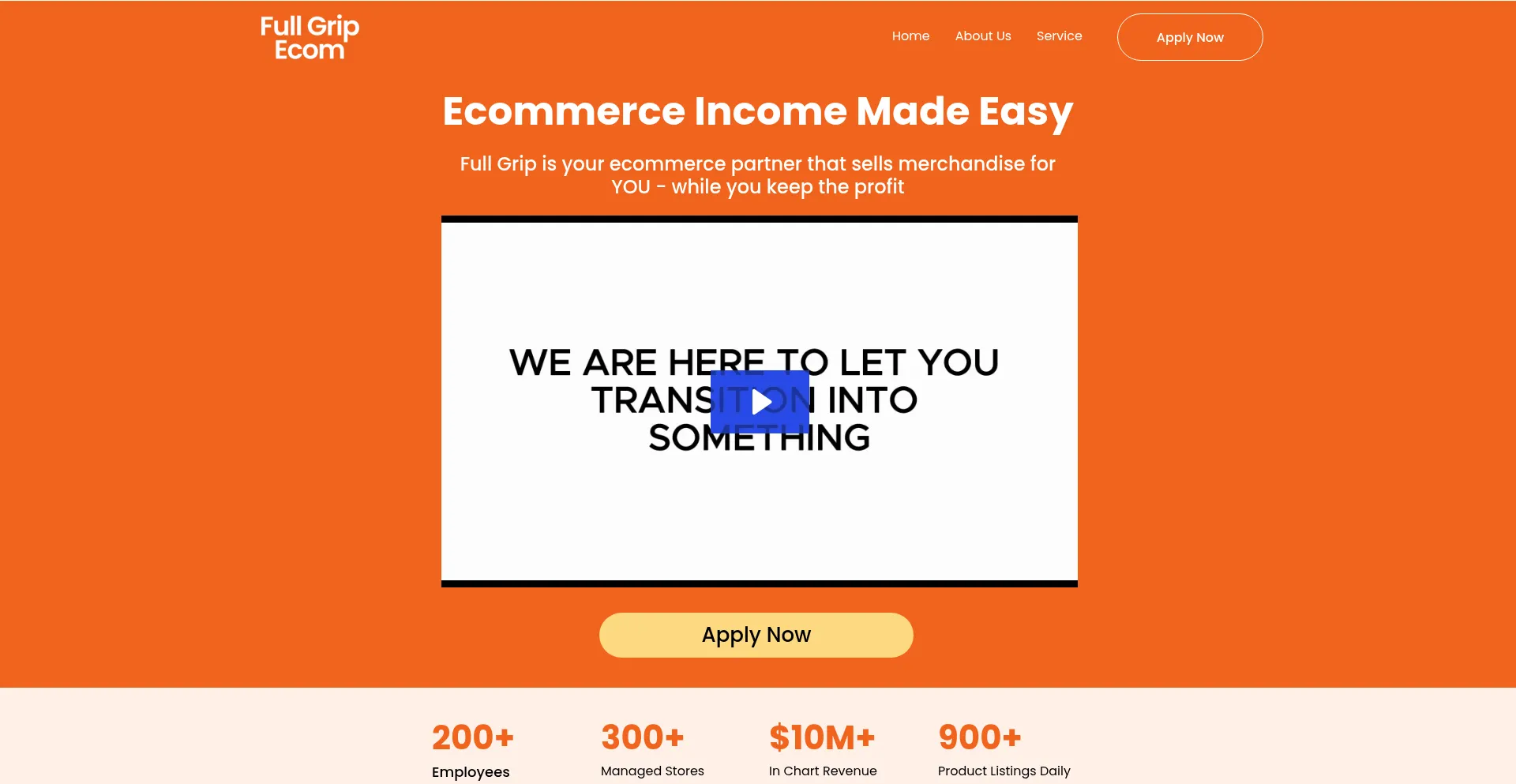 Website screenshot of Fullgripecom.com