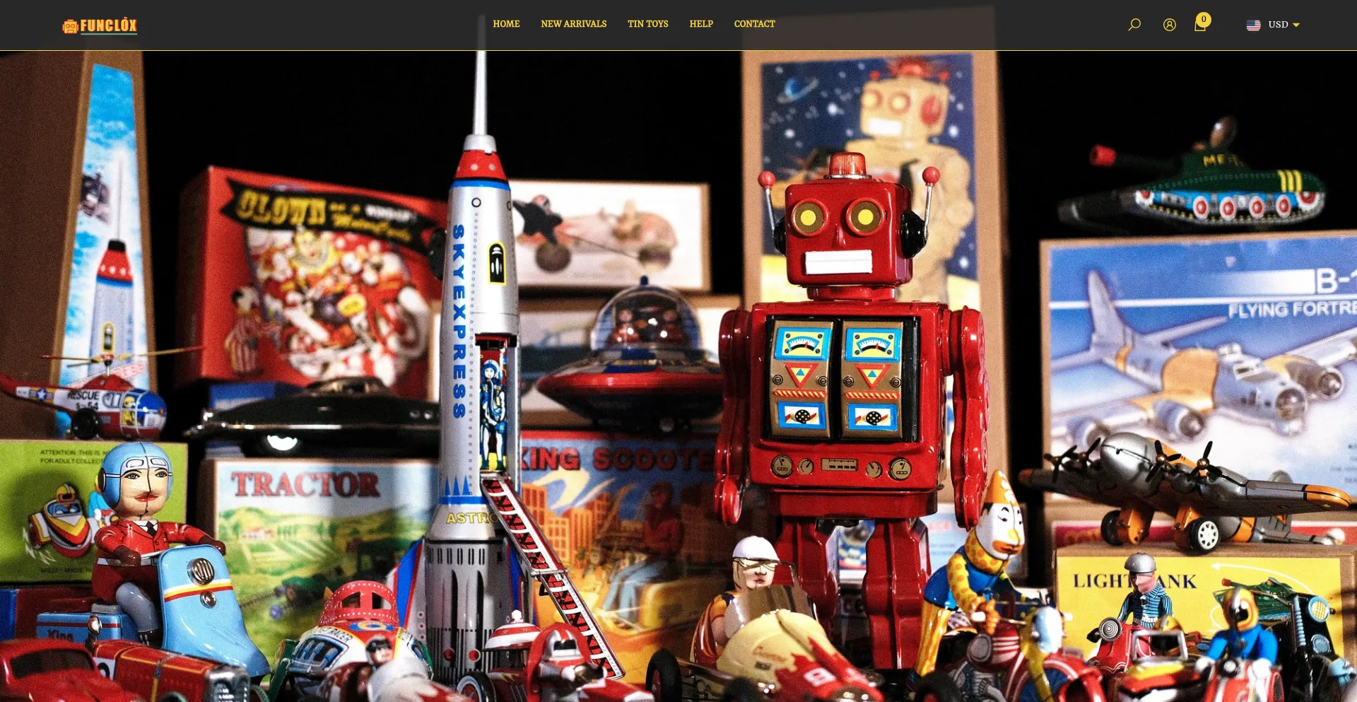 Website screenshot of Funclox.com