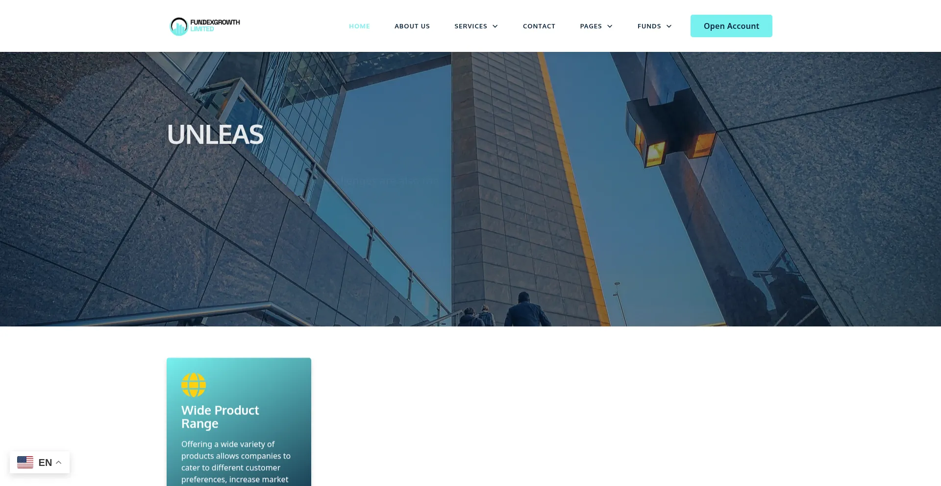 Website screenshot of Fundexgrowthllp.co.uk